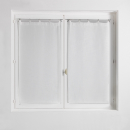 Paire droite anneaux 2 x 60 x 90 cm voile tisse milza Blanc
