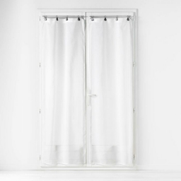 Paire droite anneaux 2 x 70 x 200 cm voile tisse linka Blanc