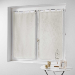 Paire droite passants 2 x 60 x 120 cm effet lin tisse haltona Naturel