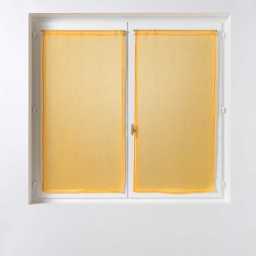 PAIRE DROITE PASSE TRINGLE 2 x 60 x 160 CM VOILE SABLE SANDRA JAUNE