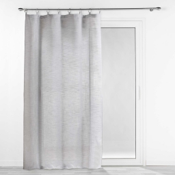 Panneau a anneaux 140 x 240 cm voile tisse milza Gris