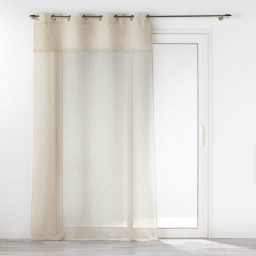 Panneau a oeillets 140 x 240 cm effet  tisse+franges eleania Lin