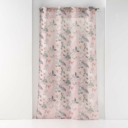 Panneau a oeillets 140 x 240 cm voile sable imprime alissia Rose