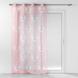 Panneau a oeillets 140 x 240 cm voile sable imprime metallise petite etoile Sans