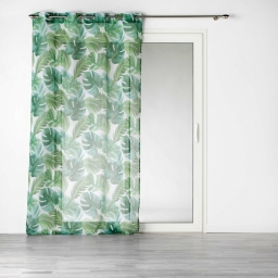 Panneau a oeillets 140 x 240 cm voile sable imprime rio Blanc