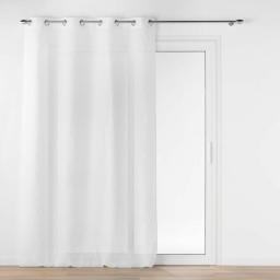 Panneau a oeillets 140 x 280 cm tisse jacquard ophelia Blanc