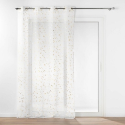 Panneau a oeillets 140 x 280 cm voile sable imprime metallise flessia Or