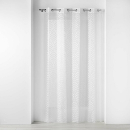 Panneau a oeillets 140 x 280 cm voile sable jacquard poesia Sans