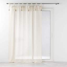 Panneau a passants+pompons 140 x 240 cm effet  tisse dalila Lin