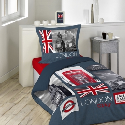 parure 2 p. 140 x 200 cm imprime 42 fils dessin place city london