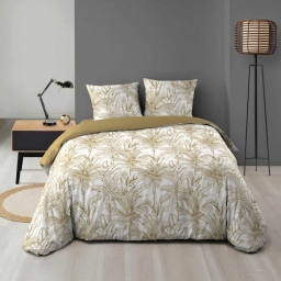 Parure 3 p. 240 x 220 cm microfibre imprimee Dune