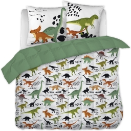 Parure de lit + 2 taies d'oreiller 240 x 220 cm coton cr&eacute;tace