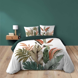 Parure de lit 3 pi&egrave;ces 240 x 220 cm 100% coton 42 fils ROMY