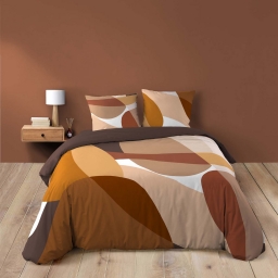 Parure de lit 3 pi&egrave;ces 260 x 240 cm 100% coton 42 fils BOOGIE