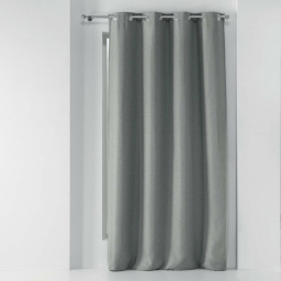 Rideau a oeillets 135 x 240 cm occultant tisse tissea Gris