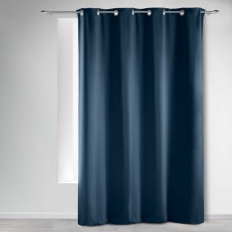 Rideau a oeillets 135 x 240 cm occultant uni occult Navy