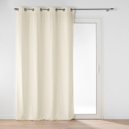 Rideau a oeillets 135 x 260 cm velours uni Novana Beige