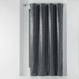 Rideau a oeillets 135x240 cm occultant imp. metallise genesis Anthracite/argent