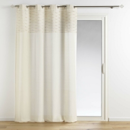 rideau a oeillets 140 x 240 cm 100% coton fils coupés Golden sunset