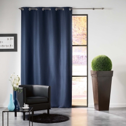 Rideau a oeillets 140 x 240 cm occultant uni mezzo Indigo