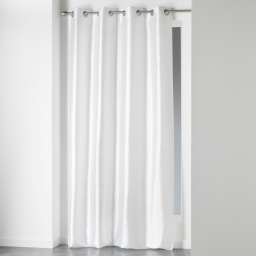 Rideau a oeillets 140 x 240 cm shantung uni shana Blanc