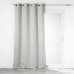 Rideau a oeillets 140 x 260 cm 100% occultant/jacquard Lunella Gris
