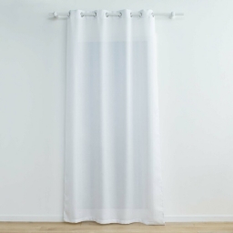 Rideau a oeillets 140 x 260 cm polyester + fils métallisés Zeline Blanc