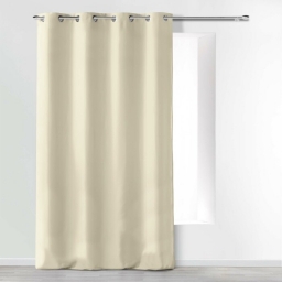 Rideau a oeillets 140 x 280 cm microfibre unie absolu Naturel