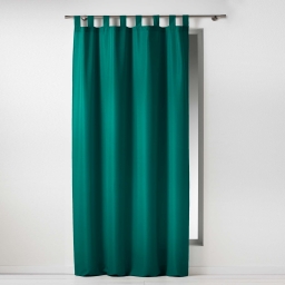 Rideau à passant 140 x 260 cm Polyester Essentiel Emeraude