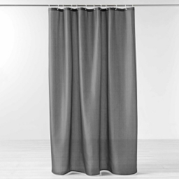 Rideau de douche+crochets 180 x 200 cm polyester uni yaline Anthracite