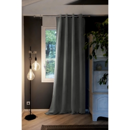 Rideau occultant isolant phonique + polaire 140 x 280 cm Inuit Gris Anthracite