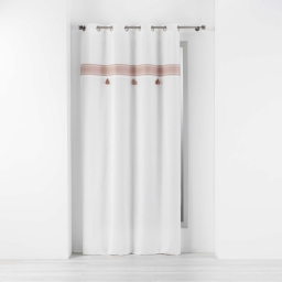 Rideau tamisant 140 x 240 cm 100% coton brodé  Amaya Rose