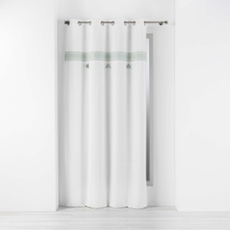 Rideau tamisant 140 x 240 cm 100% coton brodé  Amaya Vert