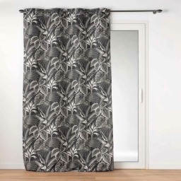 Rideau tamisant 140 x 260 cm polyester imprimé Cabana Noir
