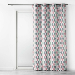 Rideau tamisant a oeillets 140 x 260 cm polyester Palpito Rose