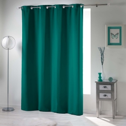 Rideaux occultant a oeillets 135 x 240 cm uni Emeraude