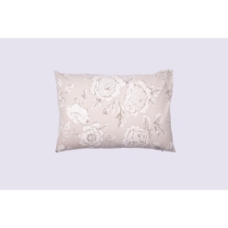 Taie d&rsquo;oreiller 50 x 70 cm - 100 % coton 57 fils - Imprim&eacute; floral r&eacute;versible NORA