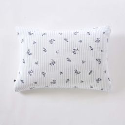 Taie d'oreiller 50 x 70 cm Double gaze de coton imprim&eacute;e SUZANNE