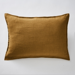 Taie d'oreiller 50 x 70 cm en lin lavé Soline Caramel