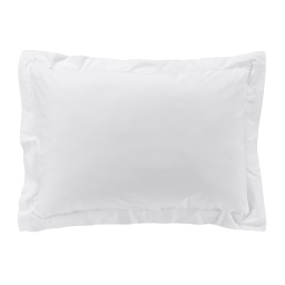 Taie d'oreiller 50 x 70 cm en percale uni 78 fils percaline Blanc