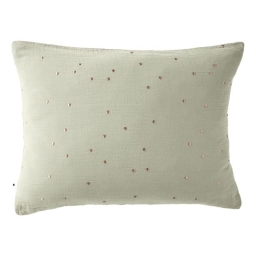 taie d'oreiller 50 x 70 cm gaze de coton gaïa chic eucalyptus