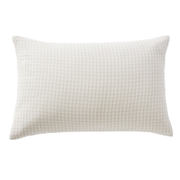 taie d'oreiller 50 x 70 cm gaze de coton tissée teinte vickie pampa