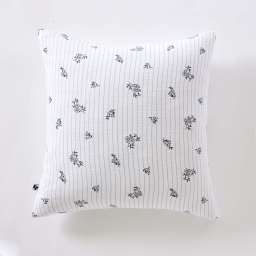 Taie d'oreiller 60 x 60 cm Double gaze de coton imprim&eacute;e SUZANNE