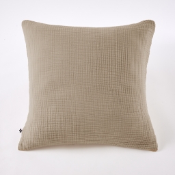 Taie d'Oreiller 60 x 60 cm Quadruple Gaze de Coton 220 g/m&sup2; Bella Ficelle