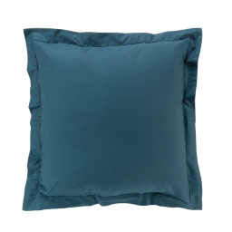 Taie d'oreiller 63 x 63 cm en percale uni 78 fils Bleu
