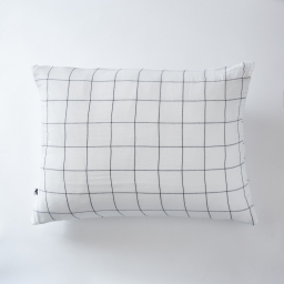 Taie d'oreiller gaze de coton tissée  50 x 70 cm Gaia Match Blanc