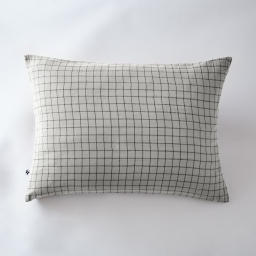 Taie d'oreiller gaze de coton tissée 50 x 70 cm gaïa mix Gris