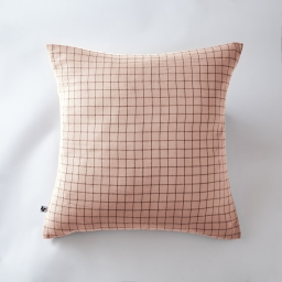 Taie d'oreiller gaze de coton tissée 60 x 60 cm gaïa mix Rose clair