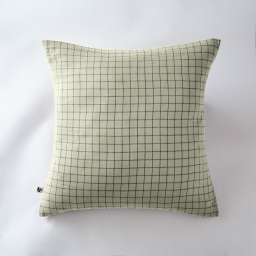 Taie d'oreiller gaze de coton tissée 60 x 60 cm gaïa mix Vert clair