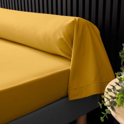 Taie de traversin 85 x 185 cm percale uni 78 fils percaline  +p. bourdon Curry